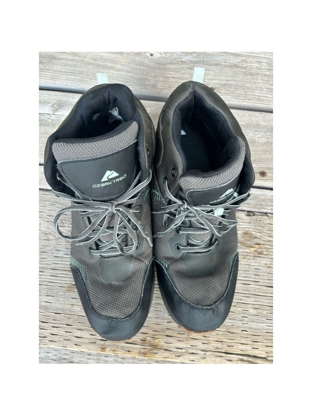Ozark Trail Men's Hiking Boots Gray Black Lace-Up - Picture 4 of 7